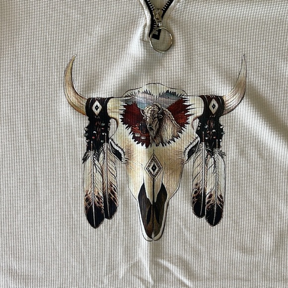 NORACORA Women's Western Aztec Sweatshirt Long Sleeve Printed Pullover, XL - Picture 3 of 8